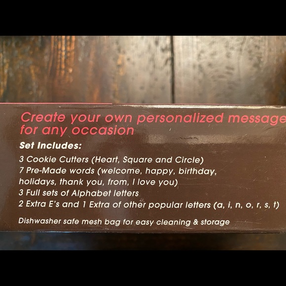 NWB, Cookie notes cookie cutters, create your own message for your cookies - Picture 3 of 3